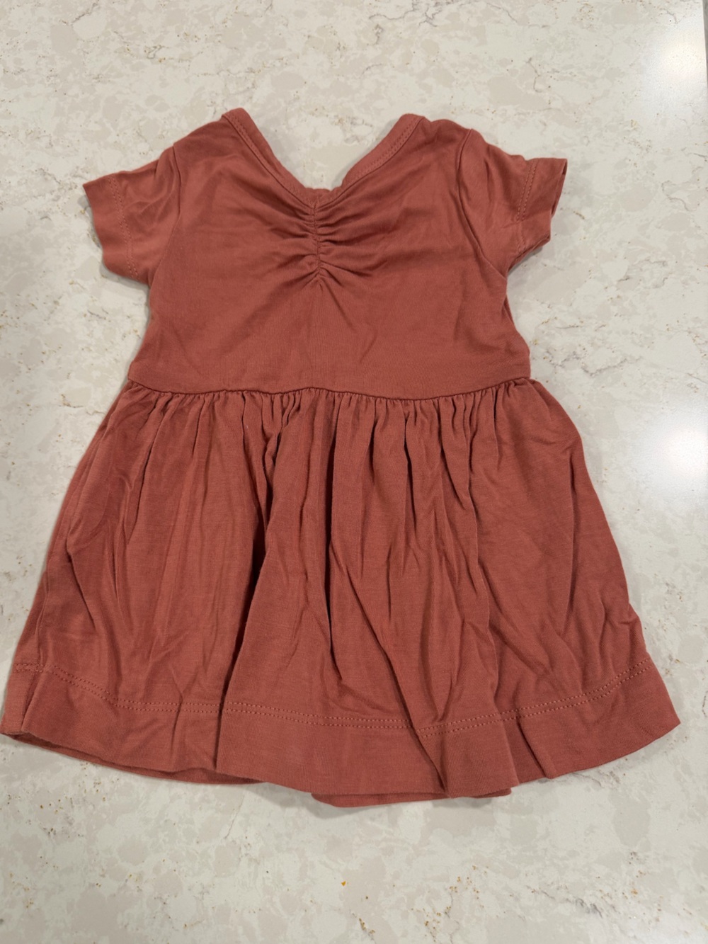 Kate Quinn Short Sleeve Twirl Dress Desert Sand Bamboo